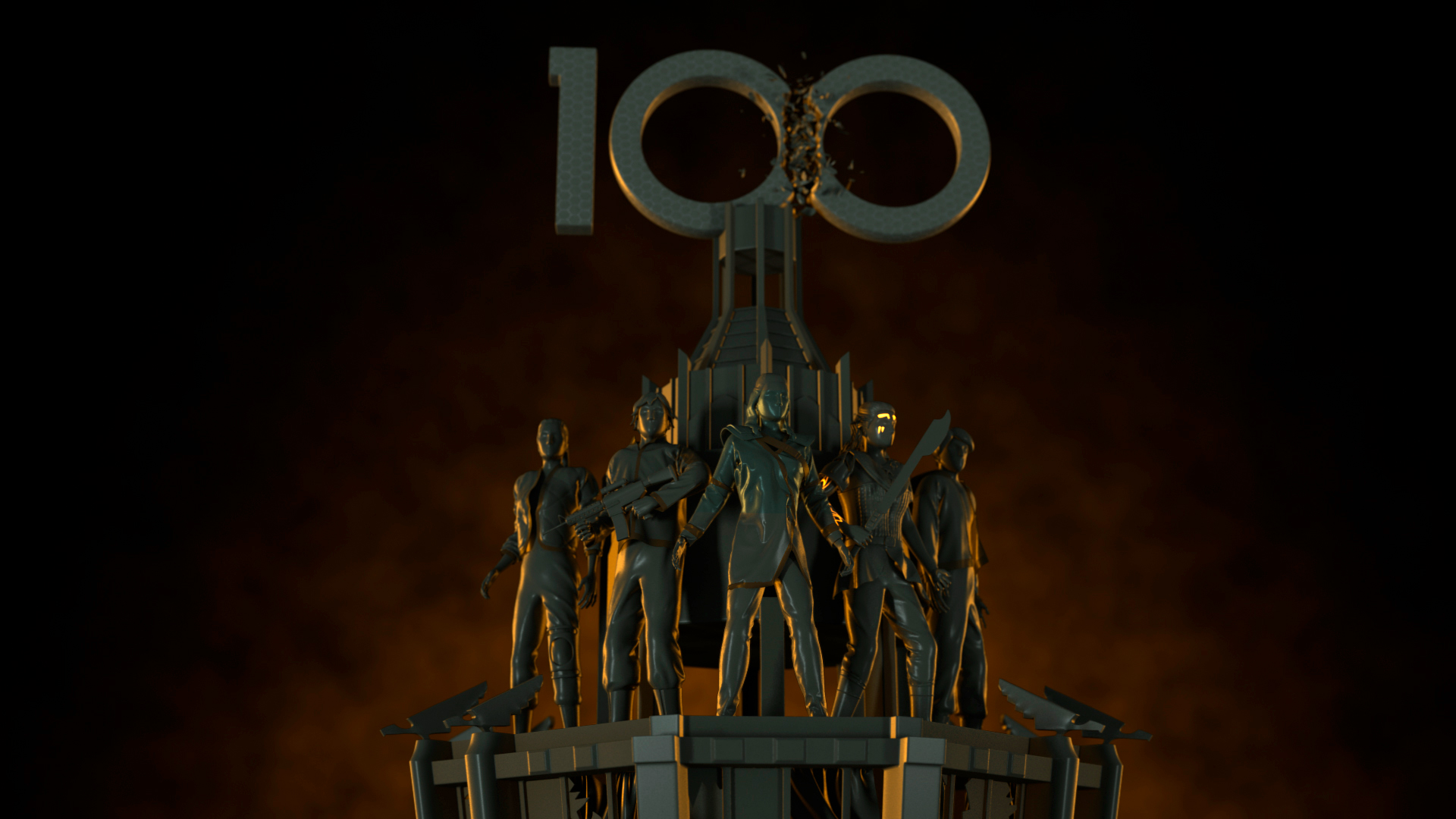 Pieza promocional de la última temporada de la serie Los 100 para el canal Syfy de Universal TV